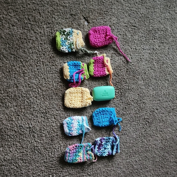Handmade Crochet Soap Pouches Set. Or 5$ A Piece - Picture 1 of 1